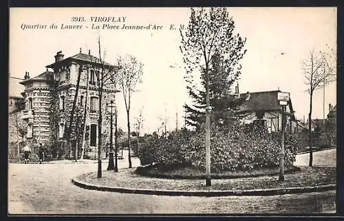 AK Viroflay, quartier du Louvre, la place Jeanne d`Arc