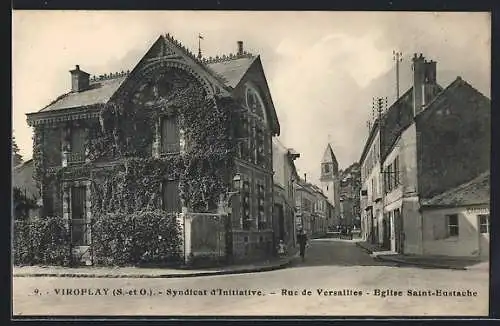 AK Viroflay, Syndicat d`Initiative-Rue de Versailles, Eglise Saint-Eustache