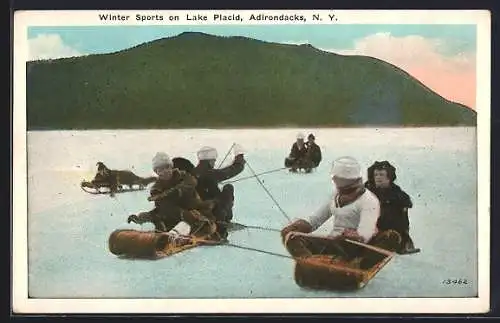 AK Adirondacks, Winter Sports on Lake Placid, Schlitten