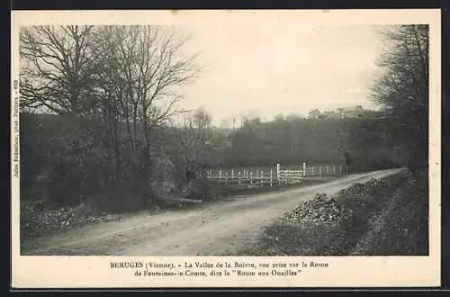 AK Beruges /Vienne, La Vallée de la Boivre, vue prise sur la Route de Fontaines-le-Comte, dite la Route aux Ouailles