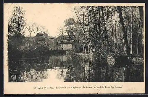 AK Sanxay /Vienne, Le Moulin des Anglais sur la Vonne, en aval du Pont des Bergers