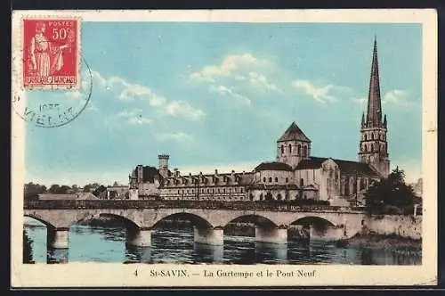 AK St-Savin, La Gartempe et le Pont Neuf