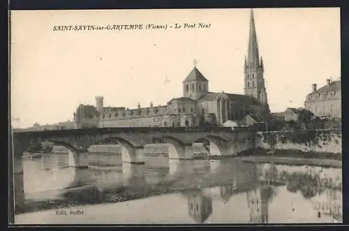 AK Saint-Savin-sur-Gartempe, Le Pont Neuf