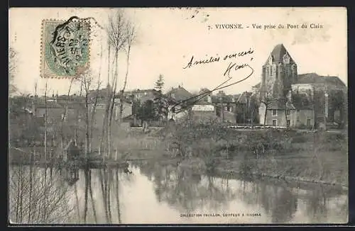 AK Vivonne, Vue prise du Pont du Clain