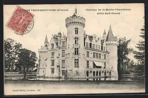 AK Les Trois-Moutiers /Vienne, Chateau de la Motte-Chandenier, Côté Sud-Ouest