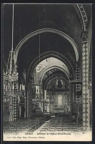 AK Civray, Intérieur de l`Eglise Saint-Nicolas