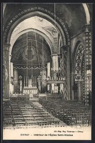 AK Civray, Intérieur de l`Eglise Saint-Nicolas