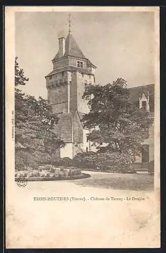 AK Trois-Moutiers /Vienne, Château de Ternay et le Donjon