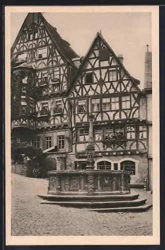 AK Miltenberg a. M., Brunnen am Marktplatz