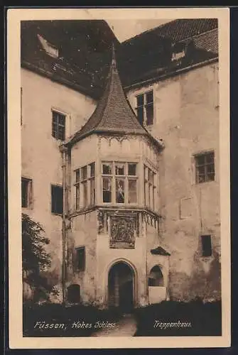 AK Füssen, Eingang zum Treppenhaus im hohen Schloss