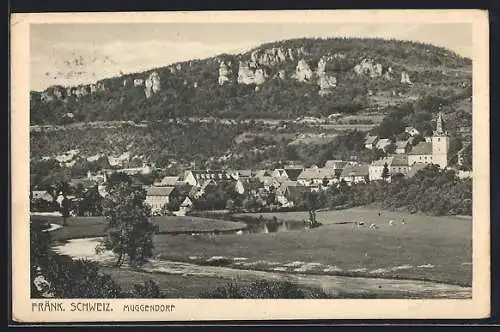 AK Muggendorf /Fränk. Schweiz, Gesamtansicht aus der Vogelschau