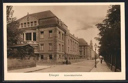 AK Erlangen, Universitätsbibliothek mit Strasse