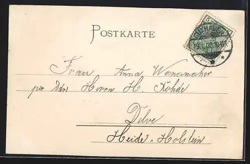 AK Cuxhaven /Nordsee, Uferpartie mit Leuchtturm