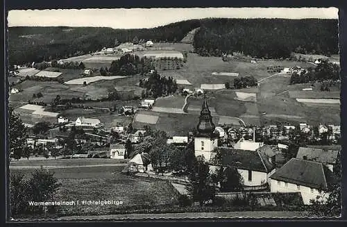 AK Warmensteinach /Fichtelgebirge, Ortsansicht aus der Vogelschau