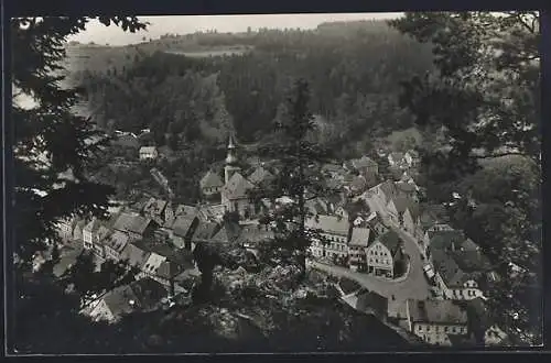 AK Berneck /Fichtelgebirge, Ortsansicht vom Sonnentempel