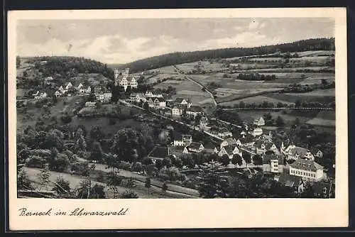 AK Berneck /Schwarzwald, Totalansicht aus der Vogelschau