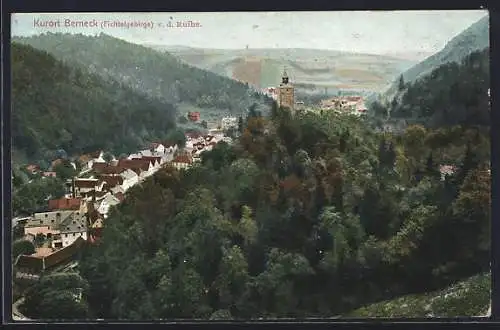 AK Berneck /Fichtelgebirge, Ortsansicht von der Ruine