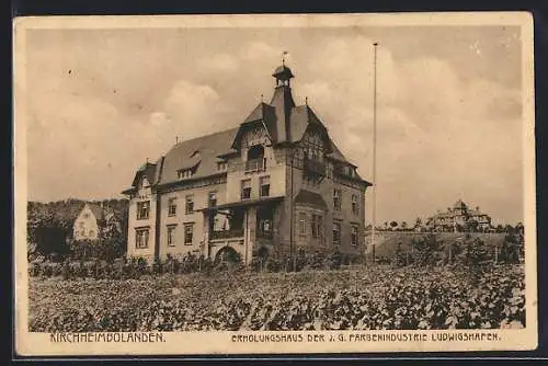 AK Kirchheimbolanden, Erholungshaus der J. G. Farbeninsustrie Ludwigshafen mit Umgebung