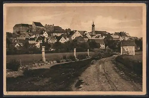 AK Lupburg /Parsberg i. Opf., Ortsansicht von der Landstrasse aus