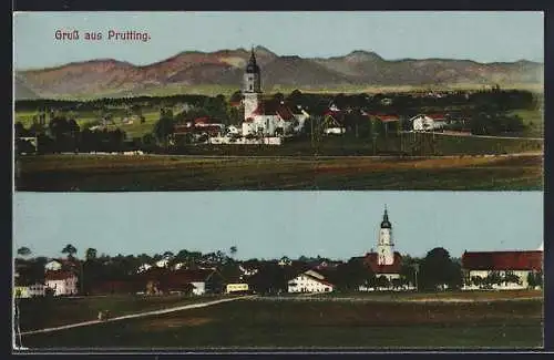 AK Prutting, Panorama-Ansichten des Ortes