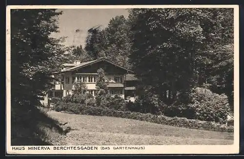 AK Berchtesgaden, Partie am Hotel Minerva