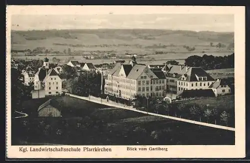 AK Pfarrkirchen, Kgl. Landwirtschaftsschule, Blick vom Gartlberg