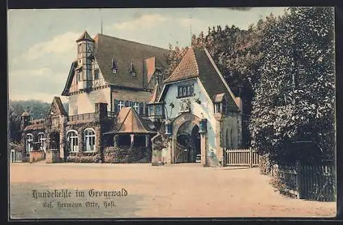 AK Berlin-Grunewald, Blick zum Gasthaus Hundekehle v. H. Otto