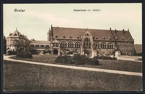 AK Goslar, Kaiserhaus aus dem 11. Jahrhundert mit Anlagen