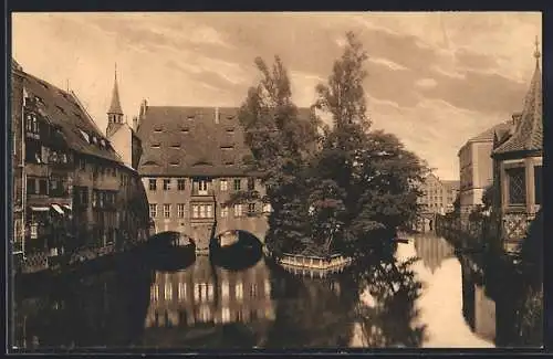 AK Nürnberg, Blick von der Museumsbrücke