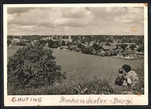 AK Gauting /München, Aussicht vom Buchendorfer Berg