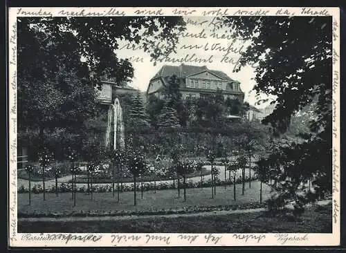 AK Vegesack, Gasthaus Strandlust, Inh. Carl Neelmeier, Rosarium