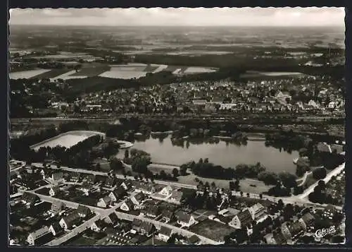 AK Gladbeck /Westf., Teilansicht vom Flugzeug aus