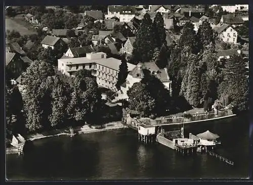 AK Wasserburg /Bodensee, Bodensee-Sanatorium aus der Vogelschau