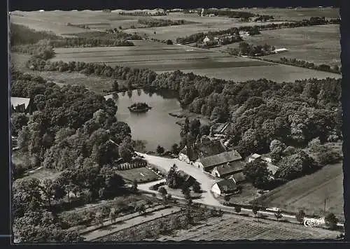 AK Moorbeck /Wildeshausen, Gaststätte Gut Moorbeck G. Stolle, Fliegeraufnahme