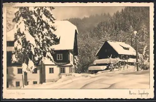 AK Planica, Häuser im Schnee