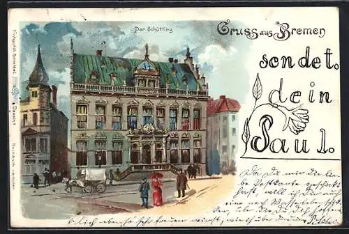 Lithographie Bremen, Der Schütting