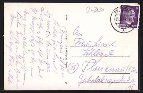 AK Prenzlau, Rathaus mit Marienkirche