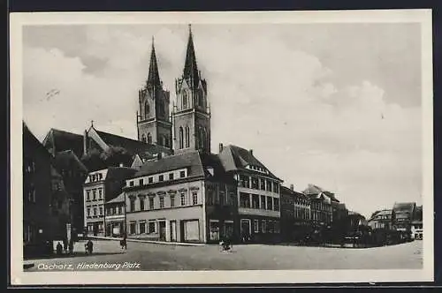 AK Oschatz, Hindenburg Platz