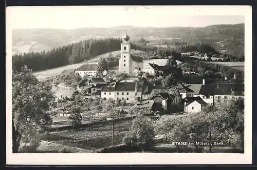 AK Stanz im Mürztal, Ortsansicht aus der Vogelschau