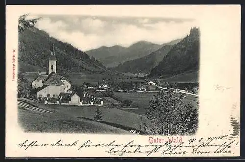 AK Wald am Schoberpass, Unter-Wald mit Kirche