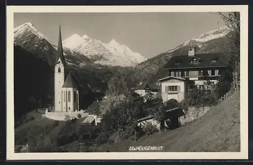 AK Heiligenblut, Teilansicht mit Kirche