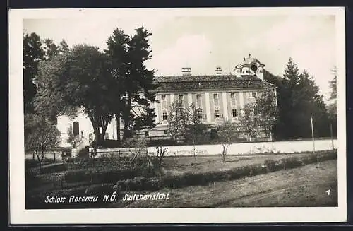 AK Zwettl /N.-Oe., Rosenau, Seitenansicht vom Schloss