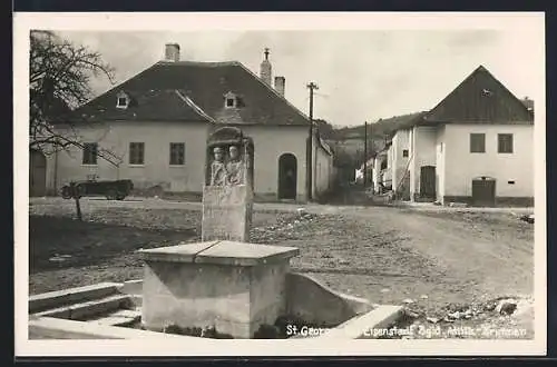 AK Eisenstadt /Bgld., St. Georgen am Leithagebirge, Atilla-Brunnen