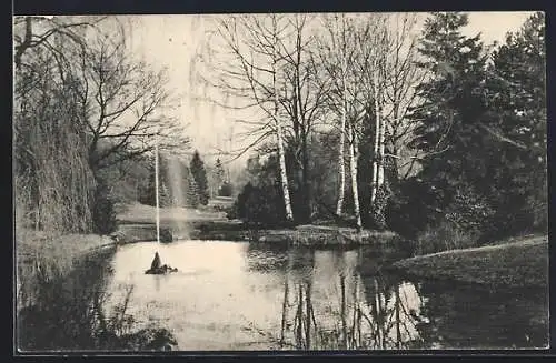 AK Kirchheimbolanden, Schlossgarten mit Fontäne