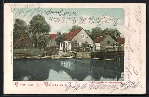 AK Wasserburg / Spreewald, Abfahrtstelle