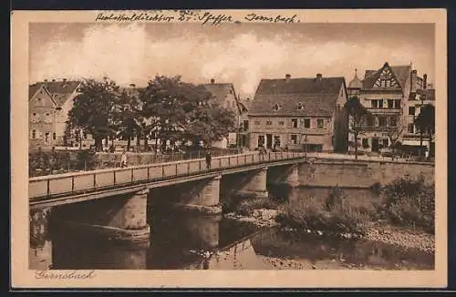 AK Gernsbach, Brücke über den Fluss