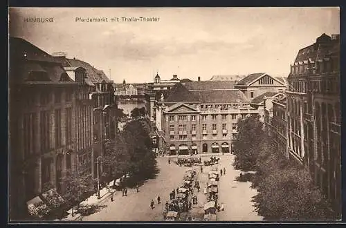 AK Hamburg, Pferdemarkt mit Thalia-Theater