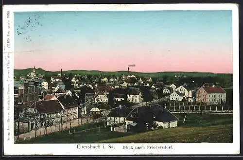 AK Ebersbach i.Sa., Blick nach Friedersdorf