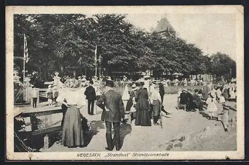 AK Vegesack, Besucher der Strandlust Strandpromenade