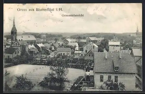 AK Blumenthal / Hannover, Gesamtansicht mit Kirchen